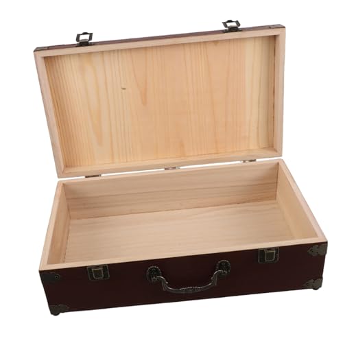 GALPADA Retro Holz Aufbewahrungsbox mit Klappdeckel und Griff Vielseitige Vintage Holzkiste für Karten Schmuck Andenken Tragbare Aufbewahrungsbox für Dokumente und Dekoration GALPADA Retro Holz Aufbewahrungsbox mit Klappdeckel und Griff Vielseitige Vintage Holzkiste für Karten Schmuck Andenken Tragbare Aufbewahrungsbox für Dokumente und Dekoration von GALPADA