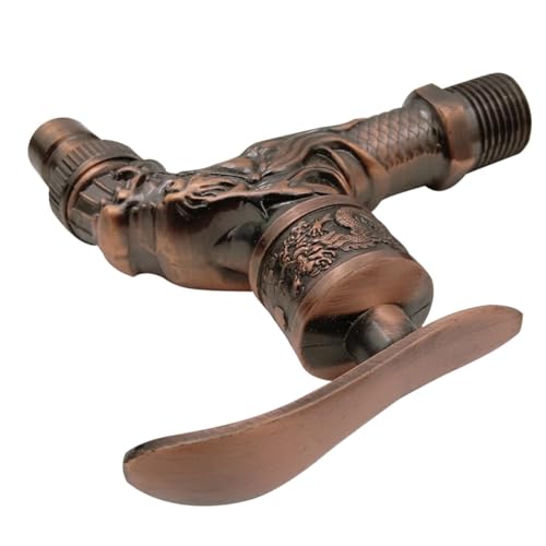 GALPADA Retro Wasserhahn Metall Vintage Wasserhahn Einhebel Armatur für Waschbecken und Garten Rostfrei Dicht Schließend Vielseitig Einsetzbar für Küche Bad und Waschmaschine von GALPADA