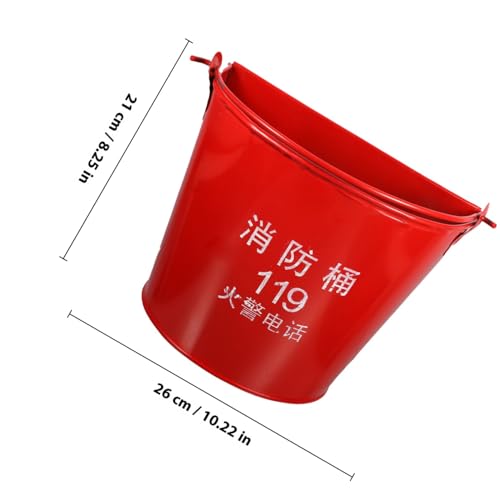 GALPADA Robuster Roter Feuerwehr sandeimer aus Lackiertem Halbrund Geformt Wiederverwendbar Tragbar mit Griff für Notfälle an Tankstellen und Brandschutzgeräte GALPADA Robuster Roter Feuerwehr sandeimer aus Lackiertem Halbrund Geformt Wiederverwendbar Tragbar mit Griff für Notfälle an Tankstellen und Brandschutzgeräte von GALPADA