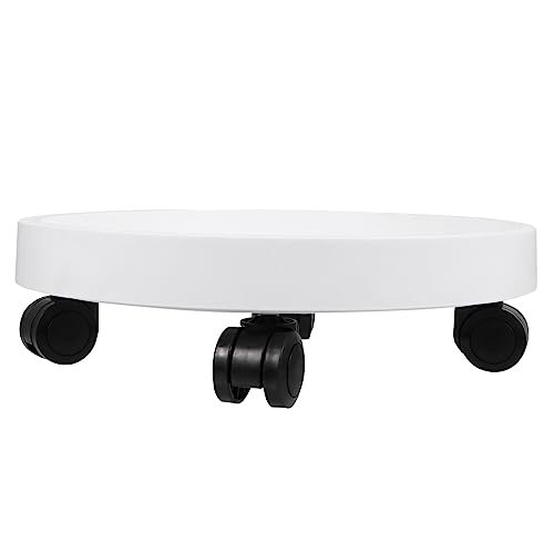 GALPADA Rolling Flower Pot Stand mit Robuster Pflanztopf Holder mit Glatten Rädern für Drinnen und Draußen Tragfähigkeit bis Weiße Farbe GALPADA Rolling Flower Pot Stand mit Robuster Pflanztopf Holder mit Glatten Rädern für Drinnen und Draußen Tragfähigkeit bis Weiße Farbe von GALPADA