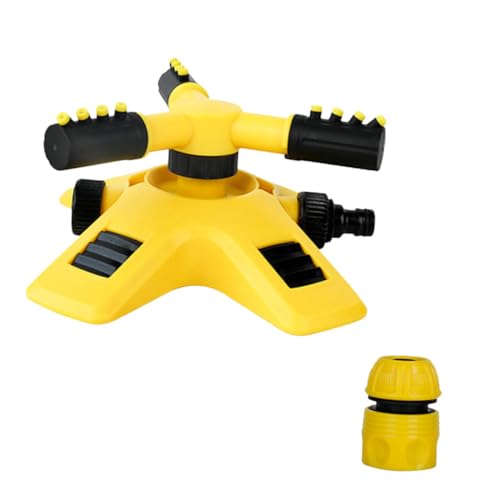 GALPADA Rotierender Gartensprenger mit Anschluss Automatischer Bewässerungsregner für Garten Grünflächen und Obstbäume Einstellbarer Sprühwinkel Reichweite Langlebiger Bewässerungssprüher von GALPADA