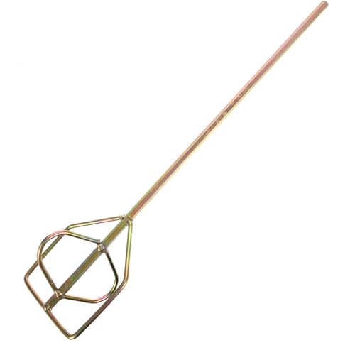 GALPADA Rührstab für Bohrmaschine Stahl Farbmischer Paddel mit Flachem Boden Vielseitig Einsetzbar für Farbe Mörtel Zement und Baustellenanwendungen Langlebig und Praktisch von GALPADA