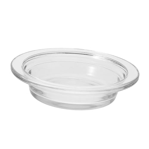 GALPADA Runde Ersatz Wachswärmer Glasplatte Aromatherapie Duftöl Lampe Tablett Glas Ersatzschale für Wachsschmelzer Aromalampen Haushaltszubehör von GALPADA