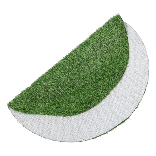 GALPADA Rundes Künstliches Gras mit Rutschfester Oberfläche Wetterbeständiger Fake Turf Matte für Außenbereich Dekorative Synthetische Rasenteppich-Dekoration für Garten Veranstaltungen von GALPADA