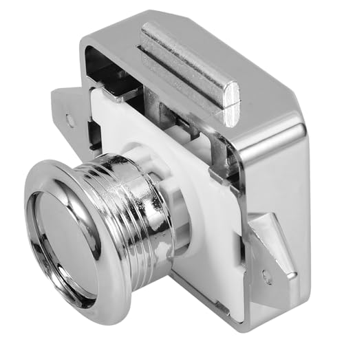 GALPADA Rv Push Button Türschloss aus Abs und Zinklegierung Verschleißfestes Wohnmobil Schrank Schloss mit Robustem Kern Einfache Installation Eleganter Finish Geeignet für Innentüren von GALPADA