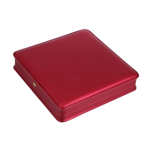 GALPADA Schmucketui Aus Kunstleder Aufbewahrung Für Ohrringe Und Armbänder Vitrine Vitrine Für Halsketten Schmuckvitrine Schmuck Organizer Schmuckaufbewahrung Für Damen Rot GALPADA Schmucketui Aus Kunstleder Aufbewahrung Für Ohrringe Und Armbänder Vitrine Vitrine Für Halsketten Schmuckvitrine Schmuck Organizer Schmuckaufbewahrung Für Damen Rot von GALPADA
