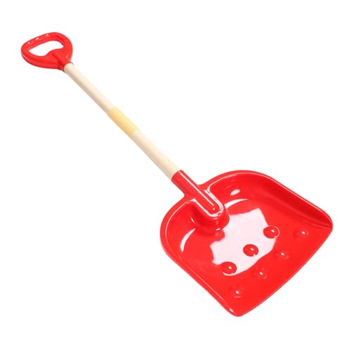 GALPADA Schneeschaufel aus Holz und Kunststoff Robuste Schneeräumer für Ergonomischer Plastikgriff Rot für Schnee Sandkasten und Outdoor spielspaß von GALPADA
