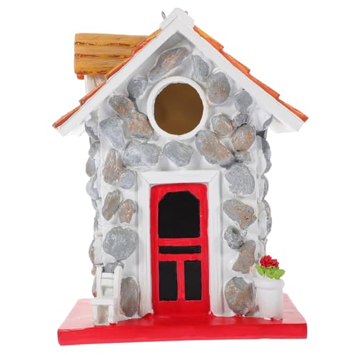 GALPADA Schweres Stein Vogelhaus zum Hängen Wetterfeste Resin Nistbox für Garten Stabile Hängende Sicherer Nistplatz für Wildvögel Balkon Fenster und Baum GALPADA Schweres Stein Vogelhaus zum Hängen Wetterfeste Resin Nistbox für Garten Stabile Hängende Sicherer Nistplatz für Wildvögel Balkon Fenster und Baum von GALPADA
