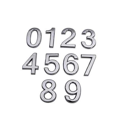 GALPADA Selbstklebende Zahlenaufkleber aus Abs mit Silberner Metallplattierung Langlebige Türschild Marker für Hotel Büro Zuhause Klare Sichtbare Hausnummern Dekoration GALPADA Selbstklebende Zahlenaufkleber aus Abs mit Silberner Metallplattierung Langlebige Türschild Marker für Hotel Büro Zuhause Klare Sichtbare Hausnummern Dekoration von GALPADA