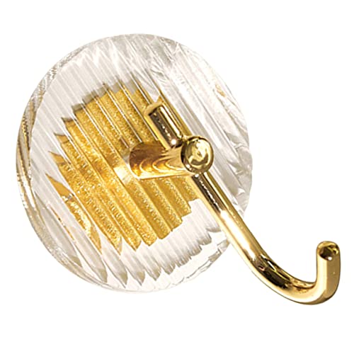 GALPADA Selbstklebender Wandhaken ohne Bohren Goldfarbener Handtuchhalter für Badezimmer Küche und Tür Einfache Montage Glatten Flächen Langlebig und Vielseitig von GALPADA