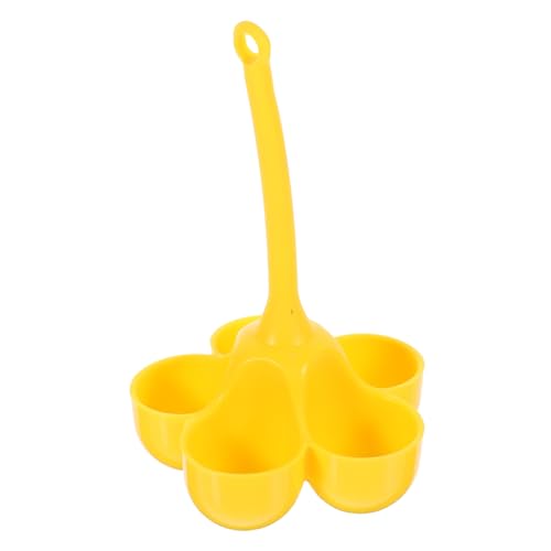 GALPADA Silikon Eierkocher Mikrowellengeeignet Hitzebeständig Bpa Frei Pocherform für Gesundes Frühstück ohne Öl Einfach zu Reinigen und Tragbar in Gelb von GALPADA