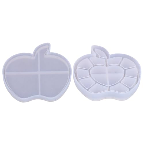GALPADA Silikonform Apfelform Aufbewahrungsbox DIY Set mit Deckel Flexibel Langlebig Wiederverwendbar für Schmuck Münzen Schlüssel Kreative Geschenkbox von GALPADA