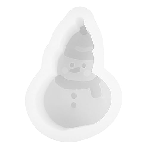GALPADA Silikonform Schneemann Ausstechform Weihnachten DIY Fondant Backform für Kuchen Kekse Süßigkeiten Herstellung Flexible Wiederverwendbare Form für Bastel und Kerzenherstellung von GALPADA