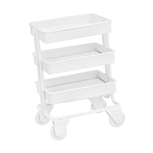 GALPADA Simulierter Karrenspeicherregal Wagen Gestell Mini -Lagerregal bewegliches Trolley-Modell puppenhaus lagerregal Mini-Trolley Miniaturhauszubehör Miniaturmodell Weiß GALPADA Simulierter Karrenspeicherregal Wagen Gestell Mini -Lagerregal bewegliches Trolley-Modell puppenhaus lagerregal Mini-Trolley Miniaturhauszubehör Miniaturmodell Weiß von GALPADA