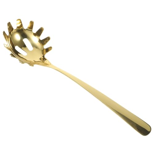 GALPADA Spaghettilöffel aus Edelstahl mit Gelochtem Design Hitzebeständig und Anti verbrühend Praktischer Nudelsieb für Pasta und Nudelgerichte Einfacher Küchenhelfer zum Abseihen von von GALPADA