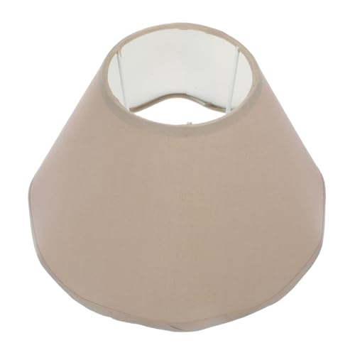 GALPADA Stoff Lampenschirm Ersatz Wellenrand Taupe für Tischlampe Stehlampe Sanftes Licht Wohnzimmer Schlafzimmer Dekoration von GALPADA