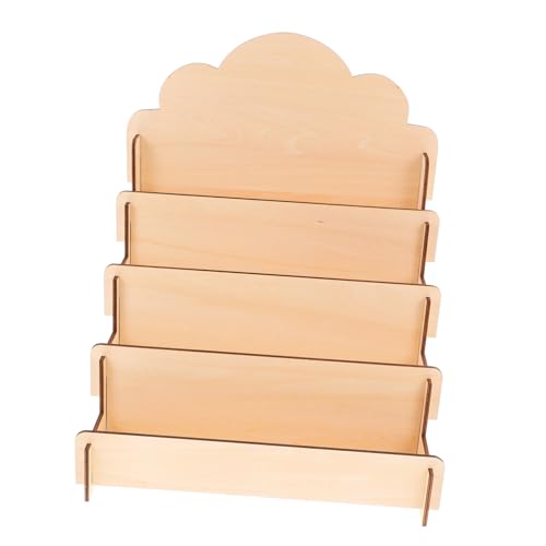 GALPADA Stufiger Holz grußkarten displayständer Platzsparend für Theke Büro Multifunktional für Postkarten Organizer mit Übersichtlicher Anordnung Eleganter Tischständer für Einzelhandel von GALPADA