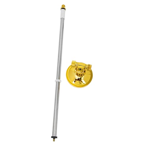 GALPADA Sucker Fahnenmast mit Goldbasis Nagelfreie Halterung für Flaggen für LKW zu Installieren von GALPADA