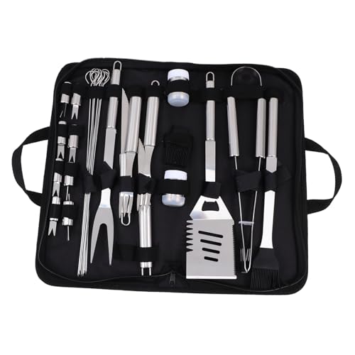 GALPADA Teiliges BBQ Grillbesteck aus Edelstahl Langlebig und Sicher Inklusive Grillzange Hitzebeständig mit Tragbarer Oxford Tasche für Outdoor Grillen Camping und Party GALPADA Teiliges BBQ Grillbesteck aus Edelstahl Langlebig und Sicher Inklusive Grillzange Hitzebeständig mit Tragbarer Oxford Tasche für Outdoor Grillen Camping und Party von GALPADA