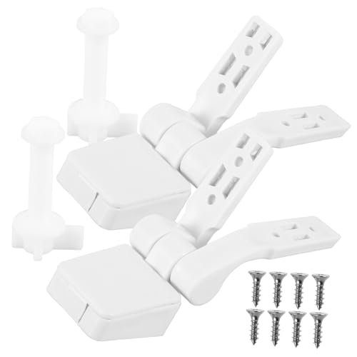 GALPADA Toilettensitz Scharnier Ersatzteile aus Abs Kunststoff Inklusive Schrauben und Muttern Langlebige Wc Sitz Befestigung für Einfache Reparatur und Montage bei Meisten Toiletten von GALPADA