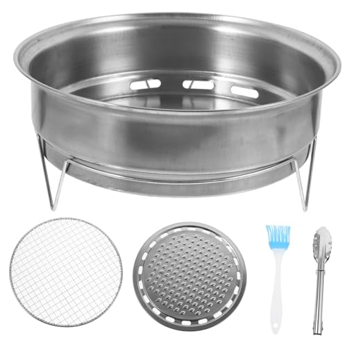 GALPADA Tragbarer Edelstahl Holzkohlegrill für Camping und Outdoor Grillgitter und Hitzebeständig Platzsparend für Picknick Wandern und Kleine Grillpartys von GALPADA