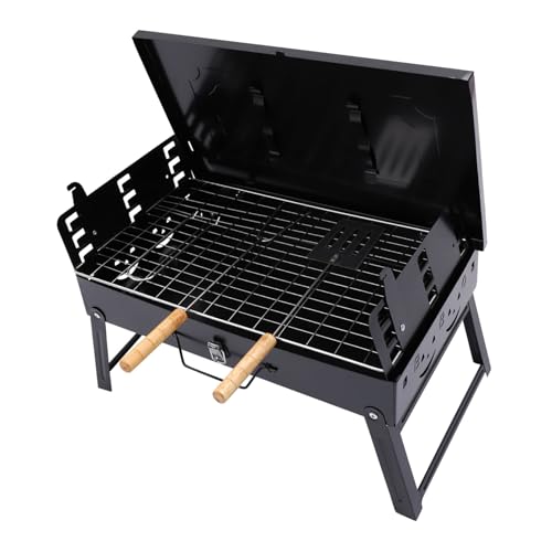 GALPADA Tragbarer Faltbarer Holzkohlegrill Klappbar Mobiler Bbq Smoker für Camping Garten Picknick Outdoor Grillen Langlebig Praktisch von GALPADA