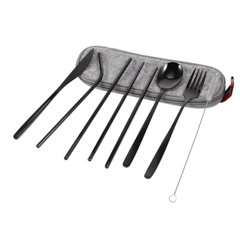 GALPADA Tragbares Teiliges Besteckset aus Edelstahl mit Gabel Löffel Essstäbchen und Reinigungsbürste für Outdoor Camping Reise Leicht zu Reinigen Wiederverwendbar Umweltfreundlich GALPADA Tragbares Teiliges Besteckset aus Edelstahl mit Gabel Löffel Essstäbchen und Reinigungsbürste für Outdoor Camping Reise Leicht zu Reinigen Wiederverwendbar Umweltfreundlich von GALPADA