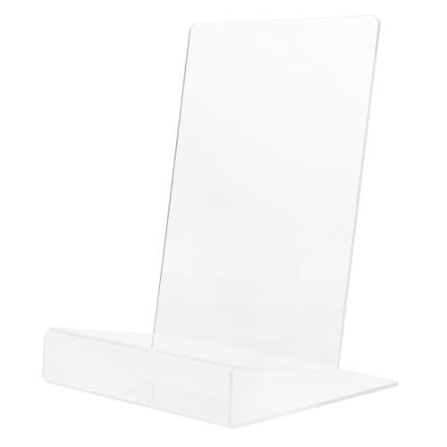 GALPADA Transparenter Acryl Buchständer Förmiger Desktop Book Rack Klarer Buchhalter für Tisch Modernes Freistehendes Display Regal für Buchhandlung Büro Schaufenster und Aufbewahrung von GALPADA