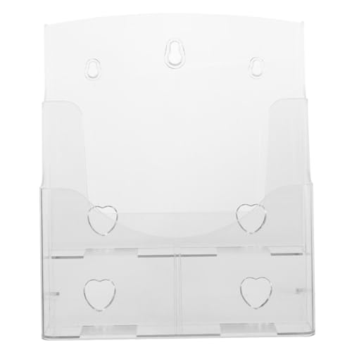 GALPADA Acryl Broschürenhalter Flyerhalter Transparenter Halter Menüständer Kartenhalter Zeitschriftenhalter Für Schreibtisch Kleiner Kartenhalter Prospekthalter Wandhalterung Kartenstände von GALPADA