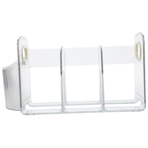 GALPADA Transparenter Buchhalter Regal Organizer Fach Desktop Dokumentenablage Stabiler Buchständer für Büro Zuhause Praktischer Ordnungshelfer für Bücher und Akten von GALPADA