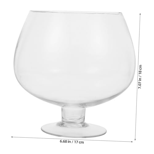 GALPADA Transparenter Multifunktions Goldfischbehälter mit Dickwandigem Aquarium Dekorativer Desktop Blumentopf für Büro Zuhause Hochzeit und von GALPADA