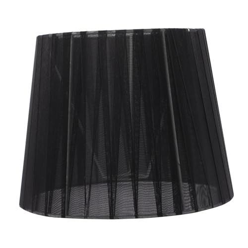 GALPADA Trommellampenschirm Chiffon für Fassung Moderne Tischlampen Abdeckung Schwarze Lampenschirm für Nachttischlampe und Schreibtischlampe Elegantes Design GALPADA Trommellampenschirm Chiffon für Fassung Moderne Tischlampen Abdeckung Schwarze Lampenschirm für Nachttischlampe und Schreibtischlampe Elegantes Design von GALPADA