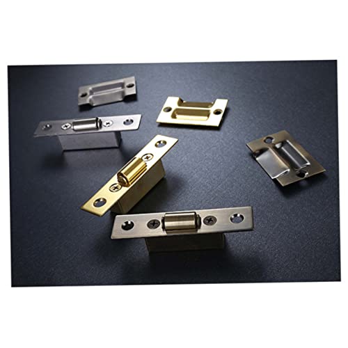GALPADA Türbeschlag Türfalle Verstellbar mit Schlagplatte Gebürstete Satin Oberfläche Gold für Schranktüren und Innentüren Langlebig und Rostfrei Einfache Installation GALPADA Türbeschlag Türfalle Verstellbar mit Schlagplatte Gebürstete Satin Oberfläche Gold für Schranktüren und Innentüren Langlebig und Rostfrei Einfache Installation von GALPADA