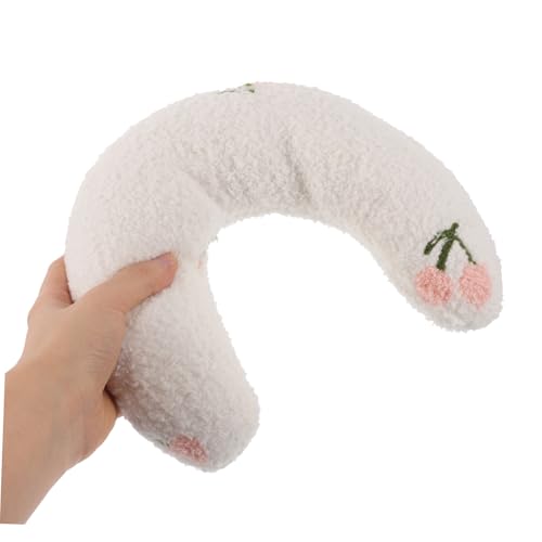 GALPADA U förmiges Katzen nackenkissen Beruhigendes Flauschiges Katzenkissen mit Spielerischem Design für Drinnen Vielseitig Platzierbar Sofa Bett Körbchen Kuschelkissen Einem von GALPADA