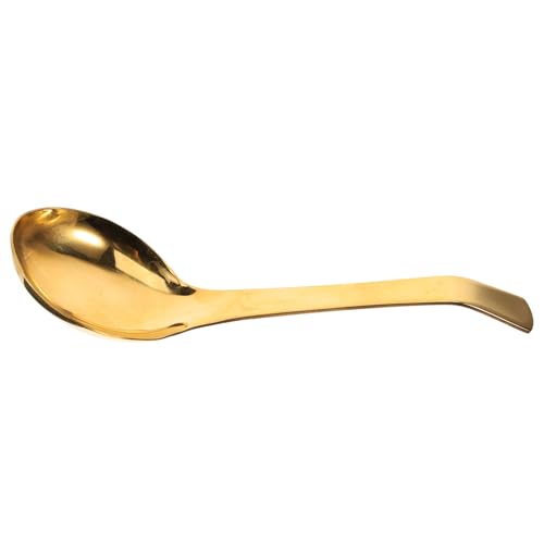 GALPADA Verdickter Messing Suppenlöffel mit Langem Stiel Hitzebeständig Großer Schöpflöffel für Ergonomisch Leicht zum Servieren von Suppe Brei und Soßen Geeignet GALPADA Verdickter Messing Suppenlöffel mit Langem Stiel Hitzebeständig Großer Schöpflöffel für Ergonomisch Leicht zum Servieren von Suppe Brei und Soßen Geeignet von GALPADA