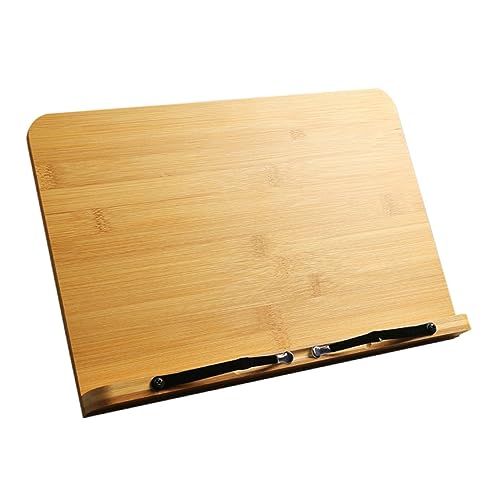 GALPADA Verstellbarer Buchständer aus Hochwertigem Hartholz Klappbarer Schreibtisch Leseständer mit Einstellbarem Neigungswinkel Kompakter Desktop Musiknotenhalter für Komfortables Lesen von GALPADA