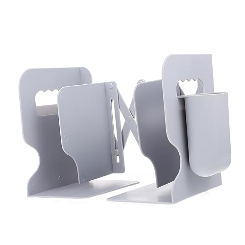 GALPADA Verstellbarer Buchständer mit Stifthalter Faltbarer Organizer für Schreibtisch Flexibles Aufbewahrungsregal Stabiler Bücherhalter für Büro Zuhause Schule von GALPADA