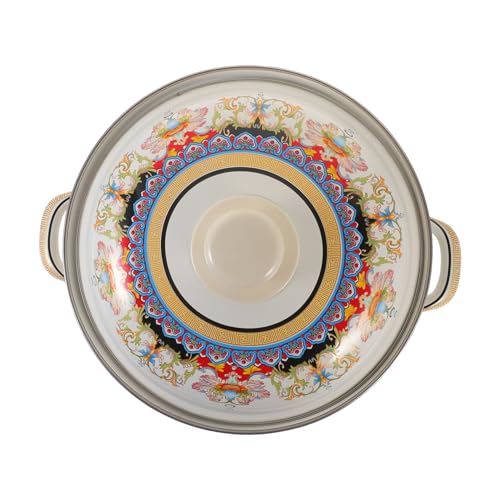 GALPADA Vintage Emaille Doppelgriff Milch und Suppentopf Hitzebeständig Vielseitig für Suppe Nudeln Kaffee mit Deckel Komfortable Griffe Einfache Emaillierte Kasserolle für Küche GALPADA Vintage Emaille Doppelgriff Milch und Suppentopf Hitzebeständig Vielseitig für Suppe Nudeln Kaffee mit Deckel Komfortable Griffe Einfache Emaillierte Kasserolle für Küche von GALPADA
