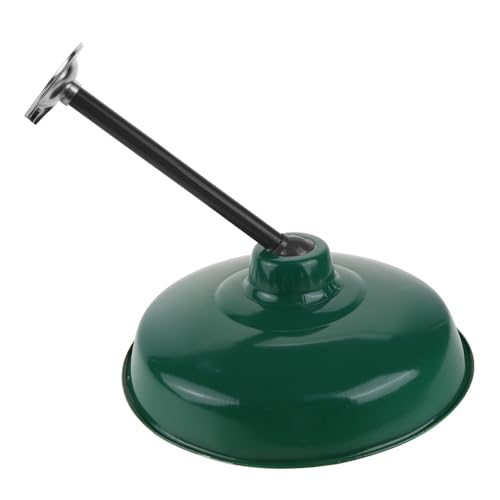 GALPADA Vintage Grüner Lampenschirm Robuste Emaille Abdeckung für Außenlampen für Garten Industriebeleuchtung Tief mit Geradem Stab von GALPADA