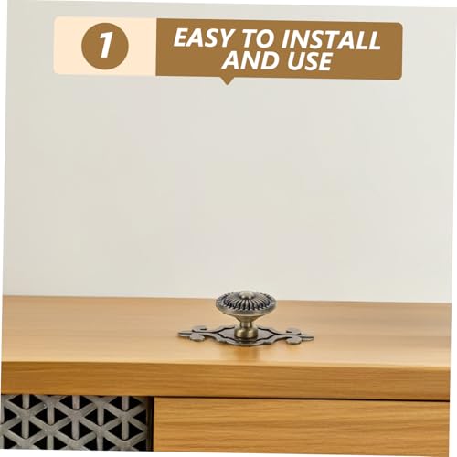 GALPADA Vintage Kupfer Möbelgriff aus Robustem Zinklegierung Runder Singleloch schrankgriff Antiker Handgriff für Schubladen Kommoden Kleiderschränke Elegant für Wohnmöbel GALPADA Vintage Kupfer Möbelgriff aus Robustem Zinklegierung Runder Singleloch schrankgriff Antiker Handgriff für Schubladen Kommoden Kleiderschränke Elegant für Wohnmöbel von GALPADA