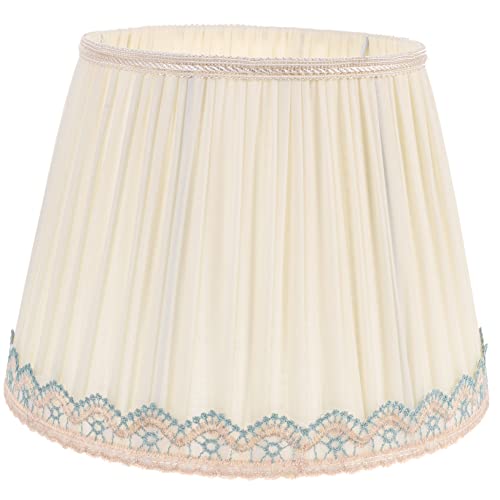 GALPADA Vintage Lampenschirm Basis aus Stoff Beige Transparente Chiffon Tischlampe für Stilvolle Wohnräume Retro Lampenschirm für Stehlampe Tischlampe von GALPADA