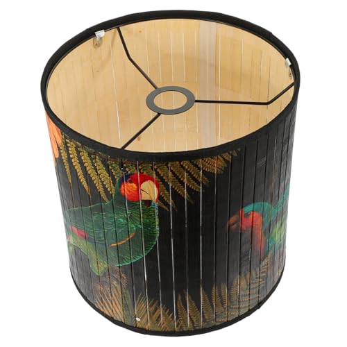 GALPADA Vintage Lampenschirm mit Dekorativem Blumen und Vogelmuster Faltbarer Lampenschirm für Hängelampe Leichtes Design Einfache Montage für Esszimmer Bar und Gästezimmer von GALPADA