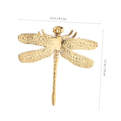GALPADA Vintage Messing Schrankknopf Libellen design Robuster Möbelgriff für Kommoden Schränke Lang Dekorativer Türgriff für Küchenschränke und Wohnmöbel von GALPADA