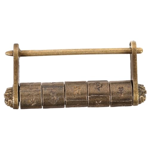 GALPADA Vintage Padlock im Chinesischen Stil Kleines Metall Vorhängeschloss mit Textpasswort für Schublade Schmuckkasten und Praktische und Stilvolle Lösung für Zuhause und Büro GALPADA Vintage Padlock im Chinesischen Stil Kleines Metall Vorhängeschloss mit Textpasswort für Schublade Schmuckkasten und Praktische und Stilvolle Lösung für Zuhause und Büro von GALPADA