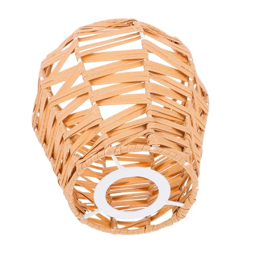 GALPADA Vintage Rattan Lampenschirm Geflochtene Pendelleuchte Landhausstil Für Esszimmer Küche Insel Dekor Einzigartiges Japandesign Wandschirm Rustikal von GALPADA
