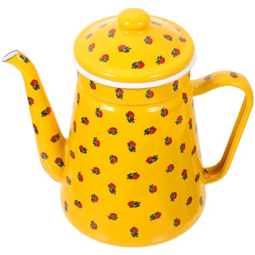 GALPADA Vintage aus Emaille Multifunktional für Tee Kaffee und mit Rutsch Griff Geeignet für Gas und Induktionsherde von GALPADA