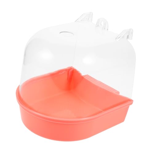 GALPADA Vogelbadewanne für Wellensittiche und Papageien Kompakte Badebox aus Langlebigem Kunststoff Einfache Befestigung Am Käfig Glatte Kanten Praktisches Vogelduschzubehör für Kleine von GALPADA