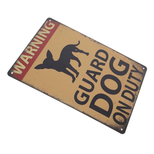 GALPADA Vorsicht Hund Schild Vintage Metall Warnschild Wetterfest mit Vorgebohrten Löchern für Garten und Schutz Hundesicherheit Do Not Enter Zeichen von GALPADA