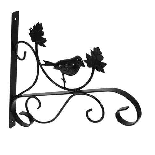 GALPADA Wandhalterung Pflanzhaken aus Robustem für Draußen Eleganter Vogel Design Hängekorbhaken zum Aufhängen von Blumentöpfen Laternen Windspielen und Garten Deko von GALPADA
