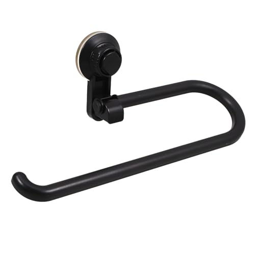 GALPADA Wandmontierter Toilettenpapierhalter mit Saugnapf Schwarz ohne Bohren Robust und Leicht zu Reinigen Praktisches Bad und Küchenzubehör Einfache Installation Strapazierfähig und von GALPADA